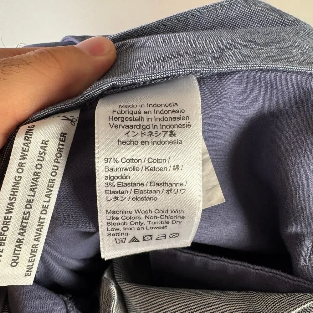 J.Crew 484 Slim-fit Stretch Chino Pants SZ 30x30 Dusty Navy Twill Fabric Zip Fly